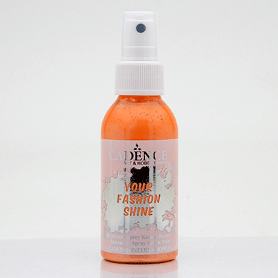 Краска-спрей перламутровая для ткани Cadence Your Fashion Spray shinefabric Paint, 100 мл, Оранжевый