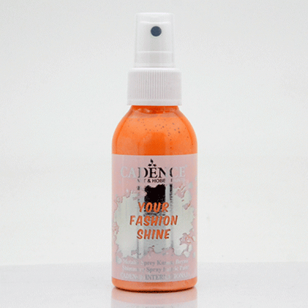 Фарба-спрей перламутрова для тканини Cadence Your Fashion Spray shinefabric Paint, №1105 Помаранчевий, 100 мл
