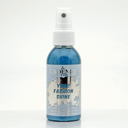 Фарба-спрей перламутрова для тканини Cadence Your Fashion Spray shinefabric Paint, №1114 Петроліум, 100 мл