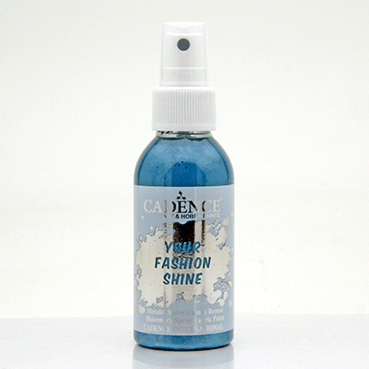 Краска-спрей перламутровая для ткани Cadence Your Fashion Spray shinefabric Paint, 100 мл, Петролиум