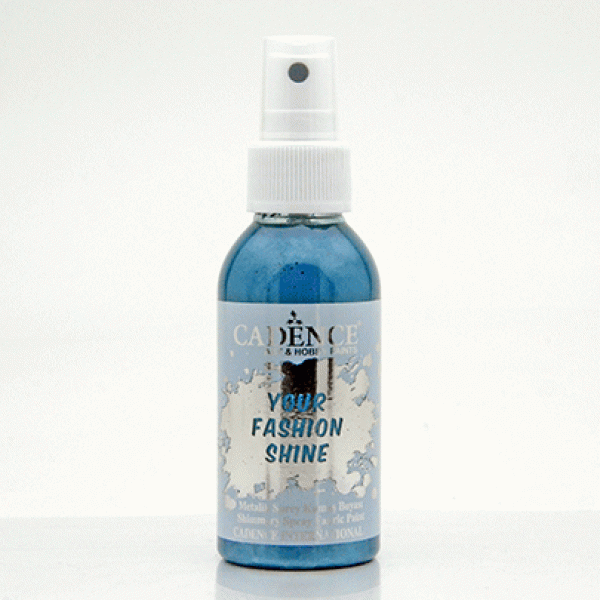 Фарба-спрей перламутрова для тканини Cadence Your Fashion Spray shinefabric Paint, №1114 Петроліум, 100 мл