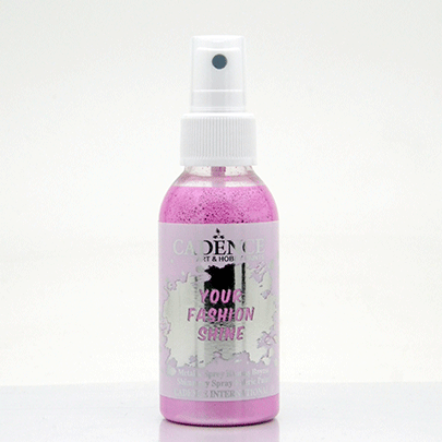 Краска-спрей перламутровая для ткани Cadence Your Fashion Spray shinefabric Paint, 100 мл, Розовый