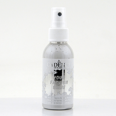 Краска-спрей перламутровая для ткани Cadence Your Fashion Spray shinefabric Paint, 100 мл, Серебро