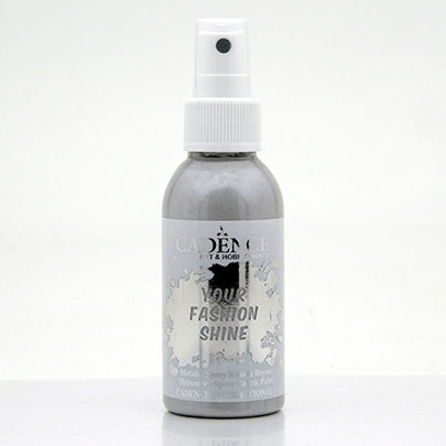 Краска-спрей перламутровая для ткани Cadence Your Fashion Spray shinefabric Paint, 100 мл, Серый