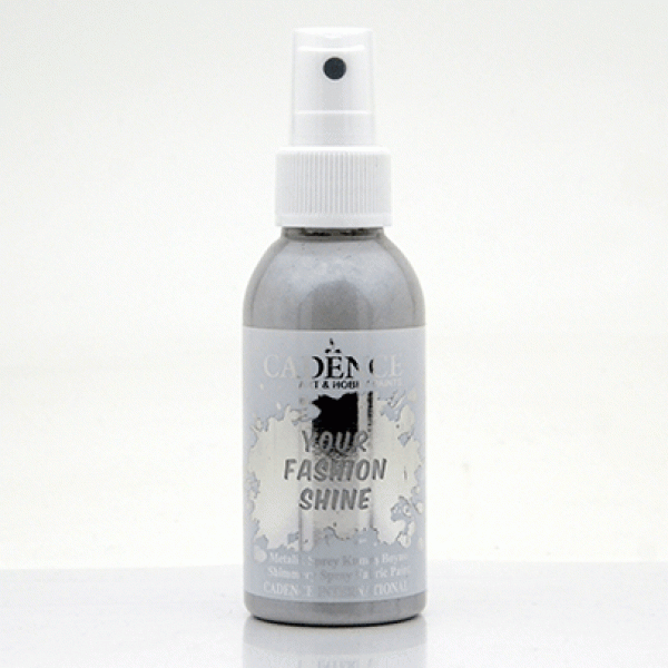 Фарба-спрей перламутрова для тканини Cadence Your Fashion Spray shinefabric Paint, №1123 Сірий, 100 мл