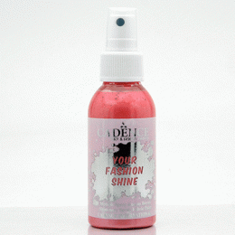Фарба-спрей перламутрова для тканини Cadence Your Fashion Spray shinefabric Paint, №1107 Скарлет, 100 мл