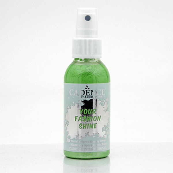 Фарба-спрей перламутрова для тканини Cadence Your Fashion Spray shinefabric Paint, №1112 Трав'яний, 100 мл