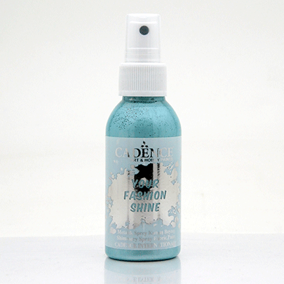 Краска-спрей перламутровая для ткани Cadence Your Fashion Spray shinefabric Paint, 100 мл, Турецкий синий светлый