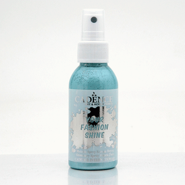 Фарба-спрей перламутрова для тканини Cadence Your Fashion Spray shinefabric Paint, №1115 Турецький синій світлий, 100 мл