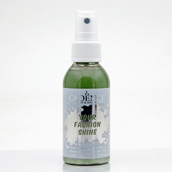 Фарба-спрей перламутрова для тканини Cadence Your Fashion Spray shinefabric Paint, №1113 Зелене листя, 100 мл