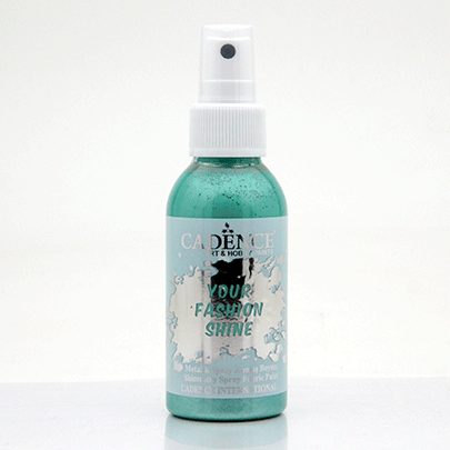 Краска-спрей перламутровая для ткани Cadence Your Fashion Spray shinefabric Paint, 100 мл, Зеленый