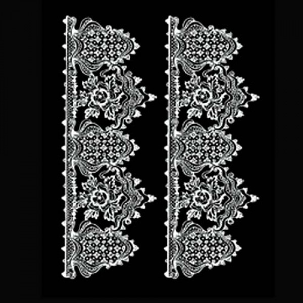 Мереживний трансфер білий Cadence Water Application Lace Transfer White, 17х25 см, DT-005W