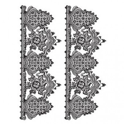 Кружевной трансфер чёрный Cadence Water Application Lace Transfer Black, 17х25 см, DT-005B