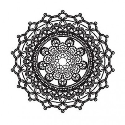 Кружевной трансфер чёрный Cadence Water Application Lace Transfer Black, 17х25 см, DT-006B