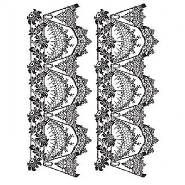 Мереживний трансфер чорний Cadence Water Application Lace Transfer Black, 17х25 см, DT-023B