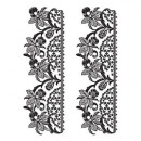 Кружевной трансфер чёрный Cadence Water Application Lace Transfer Black, 17х25 см, DT-031B