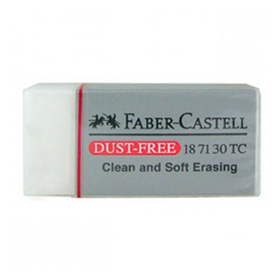 Ластик виниловый FaberCastell Dust-free, белый