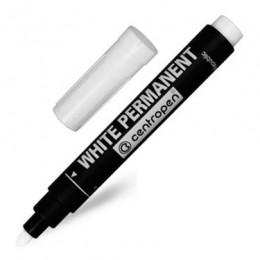 Маркер перманентный Centropen 8586, Белый, 2,5 мм