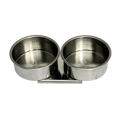 Масленка двойная D.K.Art & Craft, металлическая (d:4 см), с ободком