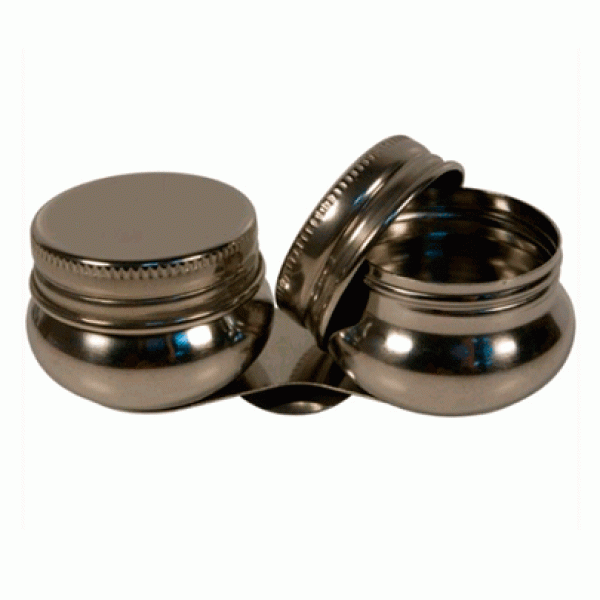 Маслянка подвійна DKArt & Craft, металева (d: 4х9 см), з кришкою