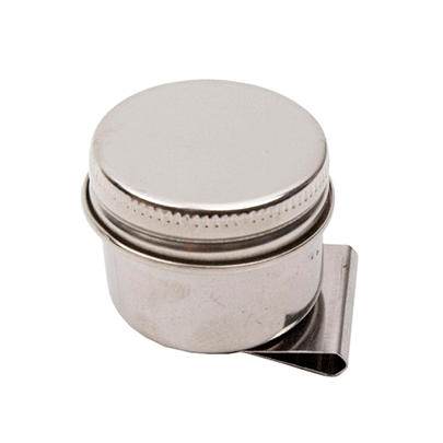 Масленка одинарная D.K.Art & Craft, металлическая с крышкой (3,6х2,0 см)