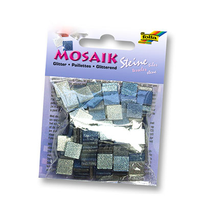 Мозаика глитерная Folia Glitter assortments 45 гр, 5x5 мм (700 шт), синяя