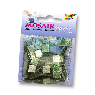 Мозаика глитерная Folia Glitter assortments 45 гр, 5x5 мм (700 шт), зелёная
