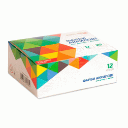 Набір акрилових фарб для декору, 12х20 мл