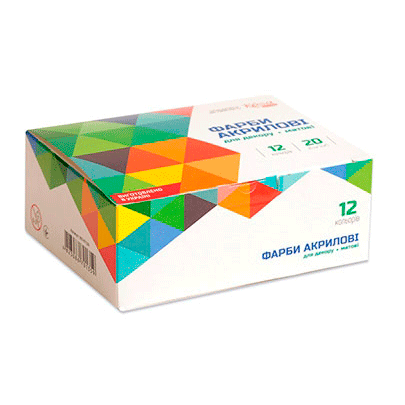 Набор акриловых красок для декора, 12х20 мл