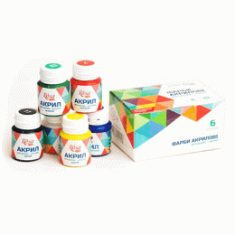 Набір акрилових фарб для декору, 6х20 мл