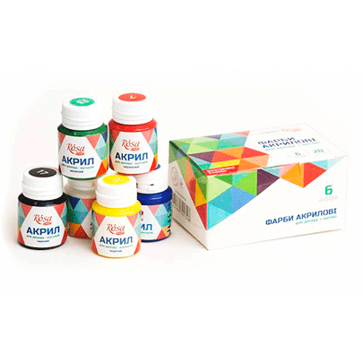 Набор акриловых красок для декора, 6х20 мл