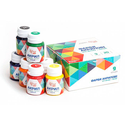 Набор акриловых красок для декора, 9х20 мл
