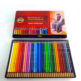 Набір акварельних олівців MONDELUZ 36 шт., Металева уп-ка