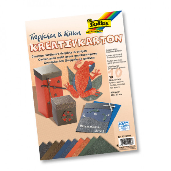 Бумаги Creative Card "Droplets/Stripes duo", 23х33 см, ассорти,  1 лист