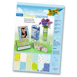 Набор бумаги для скрапбукинга Folia Design Paper, А4, 12 листов, Party