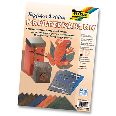 Набор бумаги Folia Creative Card Droplets/Stripes, 23х33 см, Капельки/Полосы, 10 листов