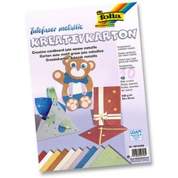 Набор бумаги Folia Creative Card "Jute Fibre metallic", 23х33 см, Джутовые волокна металлик , 10 листов