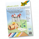 Набор бумаги Folia Creative Card Lattice metallic, 23х33 см, Металлическая решетка, 10 листов