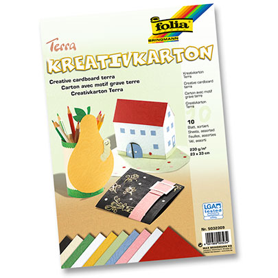 Набор бумаги Folia Creative Card Terra, 23х33 см, Терра, 10 листов