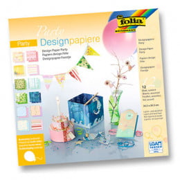 Набор бумаги Folia Designer Papers Pads, "Вечеринка," 30.5х30.5, 12 листов