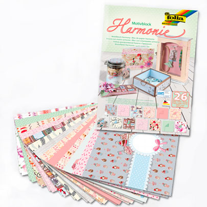 Набор бумаги Folia Harmony 270 гр, 24х34 см, 26 шт