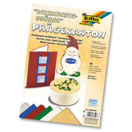 Набор бумаги с тиснением Folia Texture Card embossed, "Рождество"