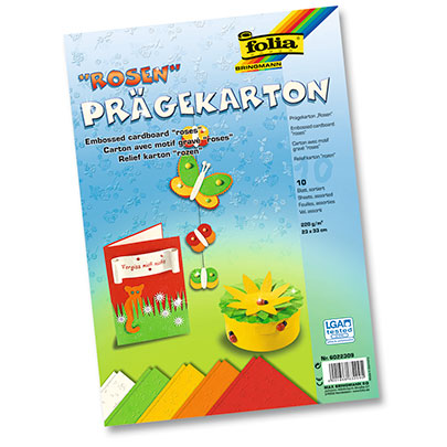 Набор бумаги с тиснением Folia Texture Card embossed, Розы