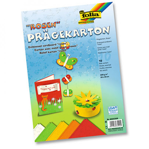 Набір паперу з тисненням Folia Texture Card embossed, "Троянди"