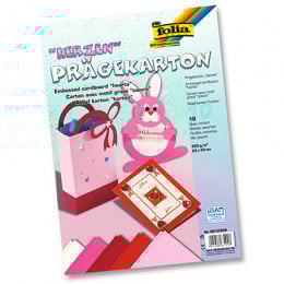 Набор бумаги с тиснением Folia Texture Card embossed, "Сердца"