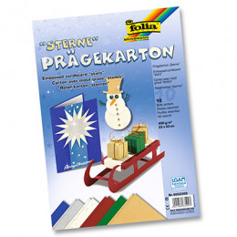 Набор бумаги с тиснением Folia Texture Card embossed, "Звезды"