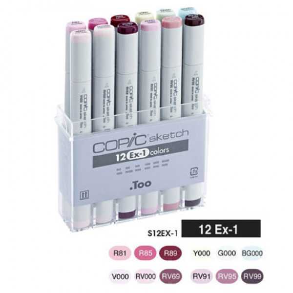 Набор Copic Sketch EХ -1, 12 шт