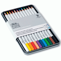 Набір кольорових олівців у металі Winsor & Newton Studio Colection Coloured Pensil, 12 шт