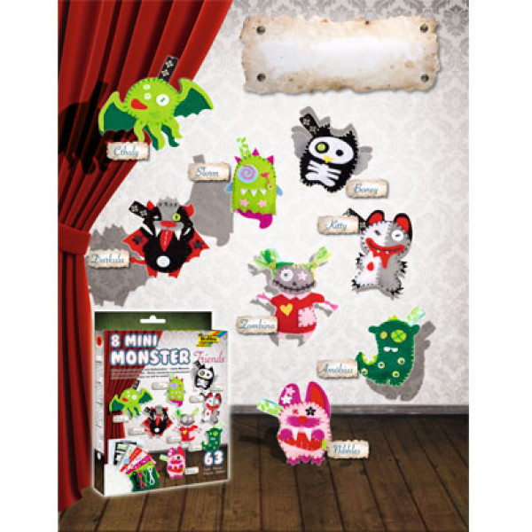 Набор для создания игрушек из фетра "Mini-Monster Friends", 8 фигурок
