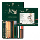 Набор Faber Castell Pitt Monochrome Set, металлическая коробка, 21 предмет